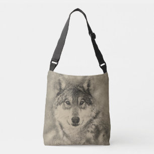 Ajustable Sac mortuaire croisé avec l'illustration de loup