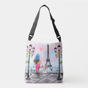 Ajustable Sac Paris femme à travers le corps avec ballon ros