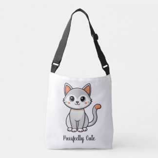 Ajustable Sac réutilisable pour l'épicerie avec chaton gris