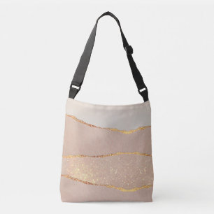 Ajustable Sac Rose  Parties scintillant Gold Crossbody de lu