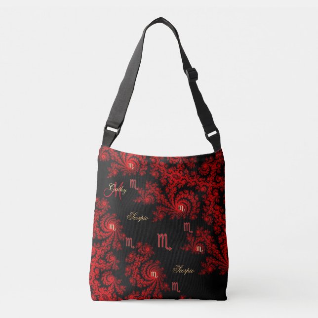 Ajustable Sac rouge et noir de Scorpion de signe de zodiaque (Devant)