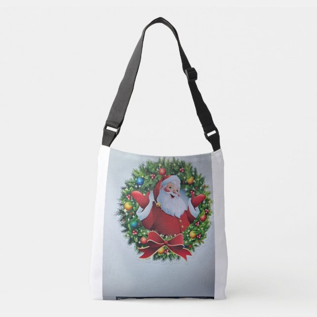 Ajustable Sac shopping couronne de Noël (Devant)