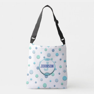 Ajustable Sac Tout-En-Dessus Monogrammé À Pointe Polka