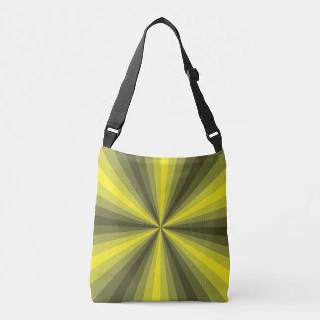 Ajustable Sac tout-sur-impression jaune illusion optique (Devant)