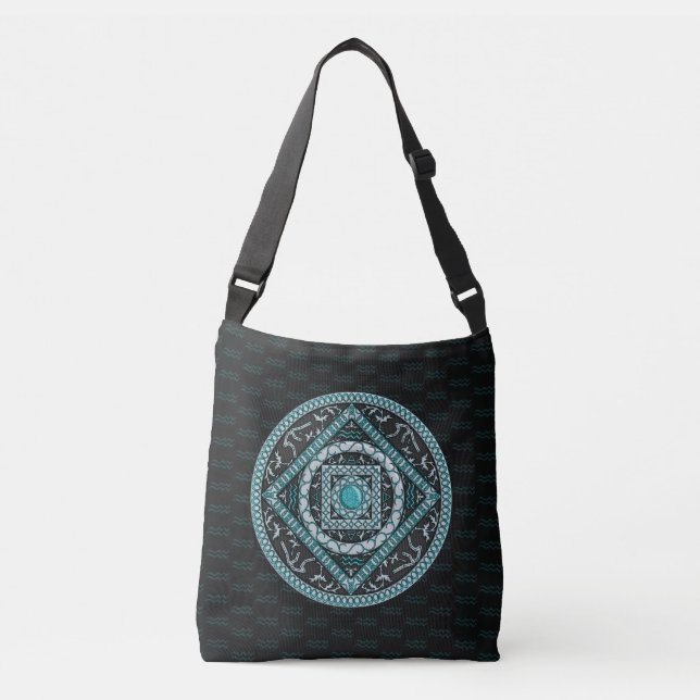 Ajustable Sac Tout-Sur-Imprimé Aquarius Mandala (Devant)