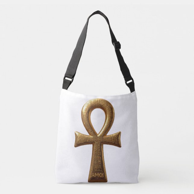 Ajustable Sacré Sac Tote Symbole Égyptien Ankh  (Devant)