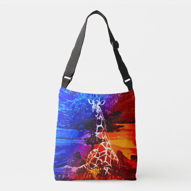 Ajustable Safari Giraffe Dream Crossbody sac (Devant)