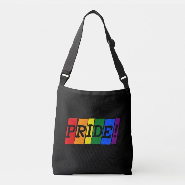 Ajustable Signe de texte LGBT orgueil Sac croisé (Devant)