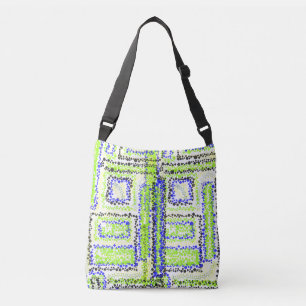 Ajustable Stars Cercles Bleu Vert Jaune Sac fourre-tout Noir
