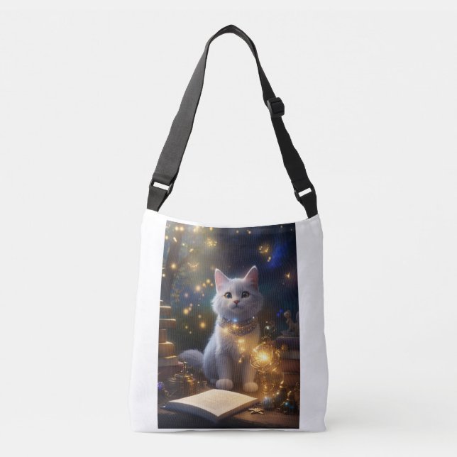 Ajustable Style de miroirs : Sac croisé d'impression de chat (Devant)