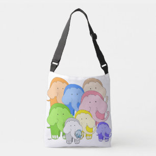 Ajustable Tippy Toes Elephant Crossbody sac