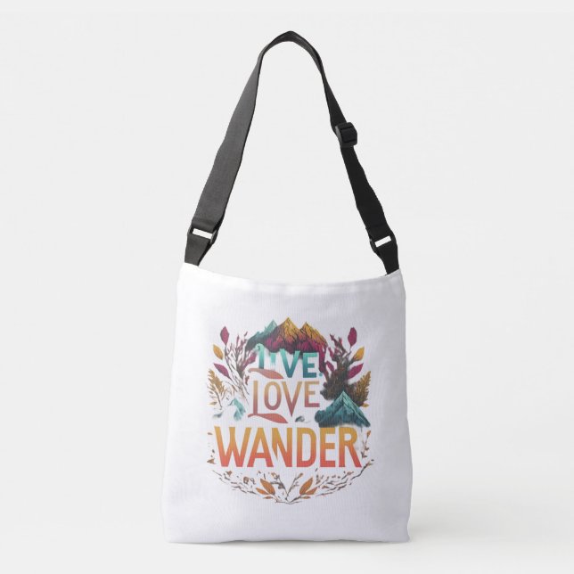 Ajustable Vis, Amour, Sac Croisé (Devant)