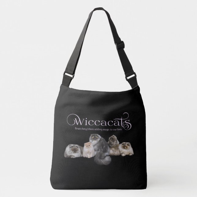 Ajustable WiccaCats GRAND sac fourre-tout (Devant)