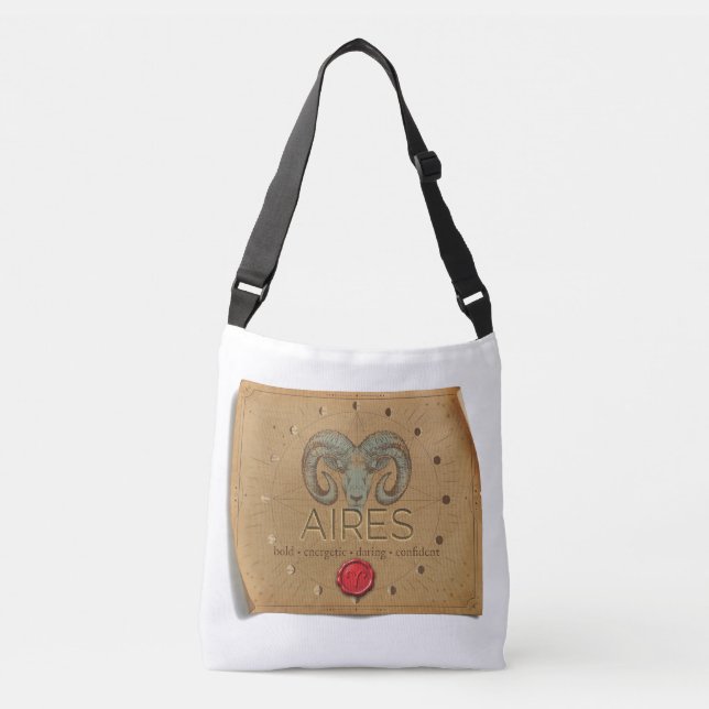 Ajustable Zodiaque - Bélier - Sac besace porté travers (Devant)