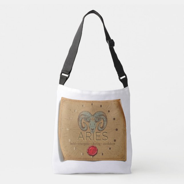 Ajustable Zodiaque - Bélier - Sac besace porté travers (Devant)