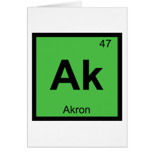 Ak - Akron Ohio Chimie Symbole du tableau périodiq