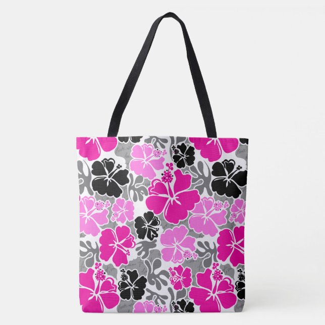 Akahai Hawaiian Hibiscus Tropical Floral Beach sac (Devant)