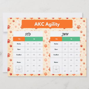 AKC Agility Master STD & JWW Titacker