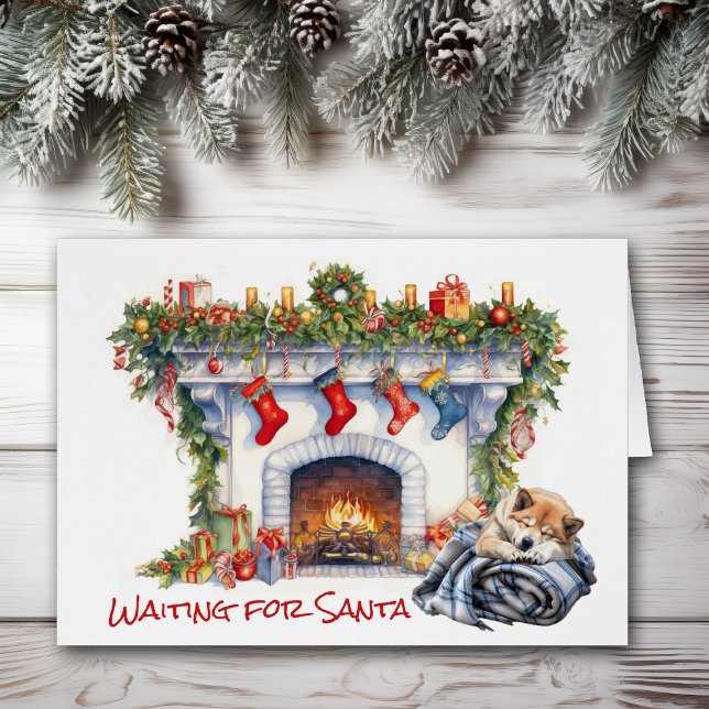 Akita Dog attend Père Noël (Créateur téléchargé)