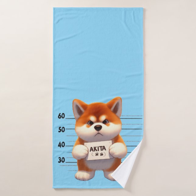 Akita méchant (Serviette de bain)