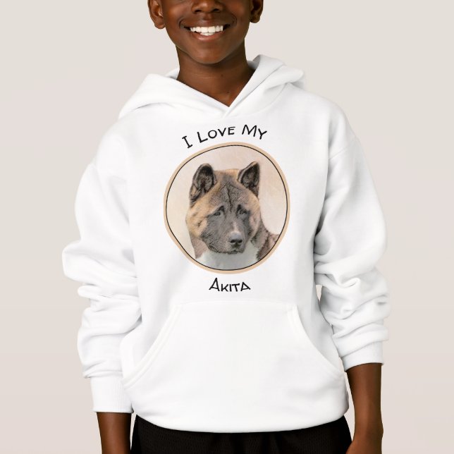 Akita Peinture - Cute Original Chien Art (Devant)