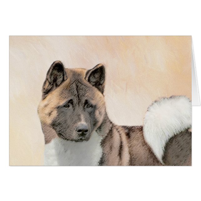 Akita Peinture - Cute Original Chien Art (Devant horizontal)