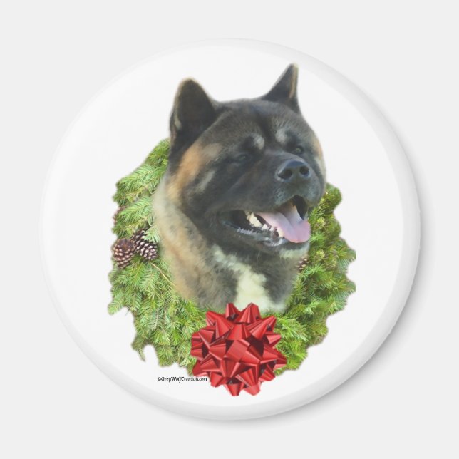 Akita Wreath - Magnet (Devant)