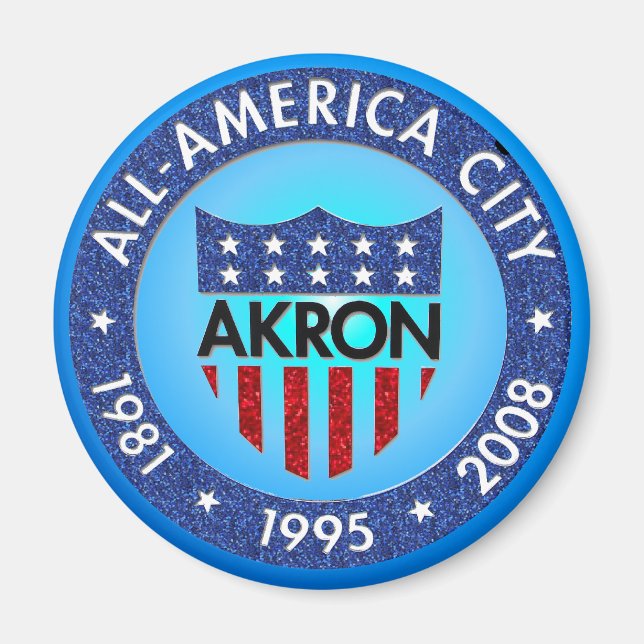 Akron tout America City Magnet (Devant)