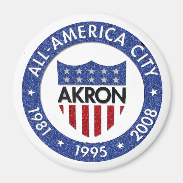Akron tout America City Magnet (Devant)