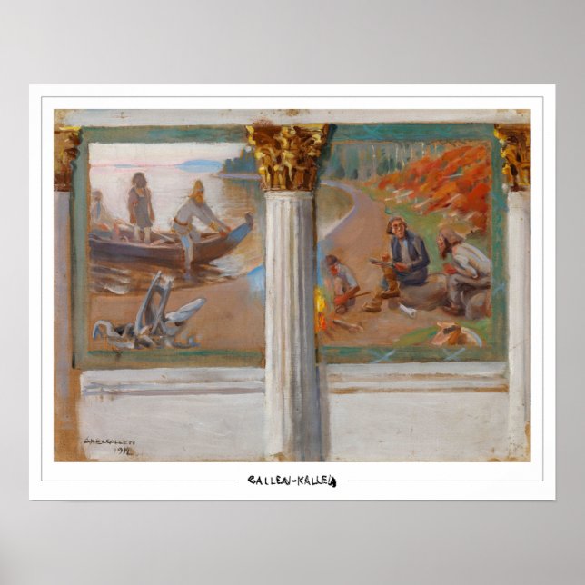 Akseli Gallen-Kallela Zedign affiche d'art #319 (Devant)
