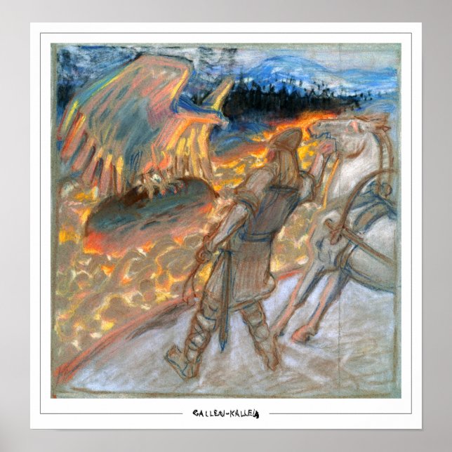 Akseli Gallen-Kallela Zedign affiche d'art #355 (Devant)