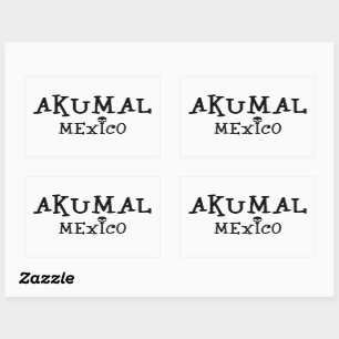 Akumal Mexico Design - Stickers Rectangle