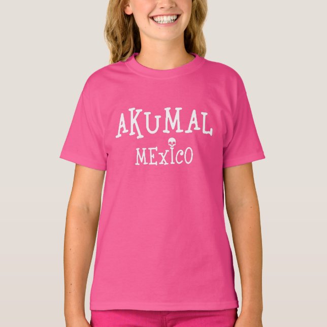 Akumal Mexico Design - T-shirt de base pour filles (Devant)
