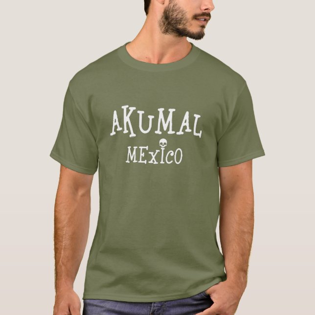 Akumal Mexique - T-shirt noir de base (Devant)