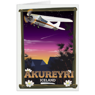 Akureyri Islande affiche voyage