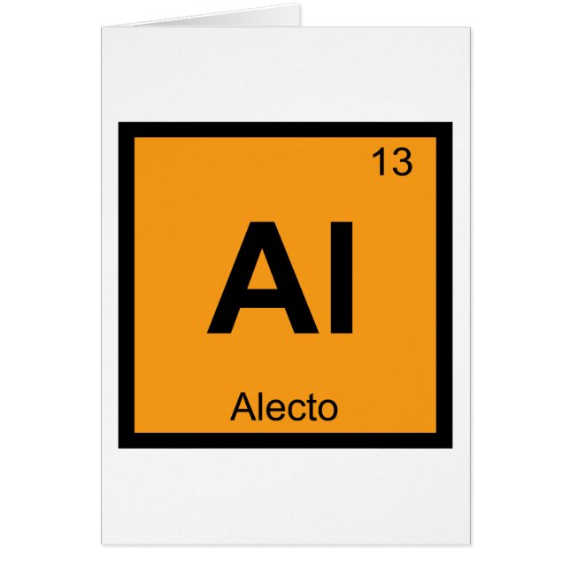 Al - Alecto Erinnyes Tableau Périodique de Chimie (Devant)