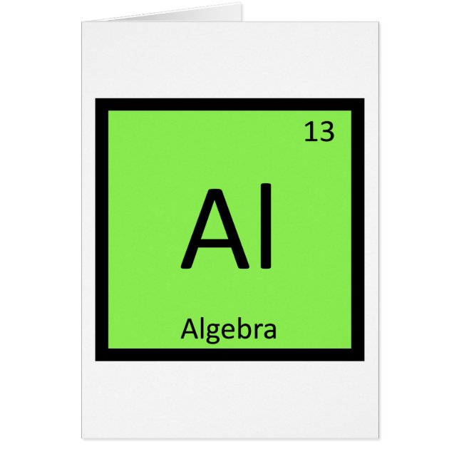 Al - Algèbre Math Chimie Symbole du tableau périod (Devant)
