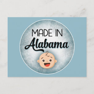 Alabama Baby Funny Blue New Boy Carte Postale