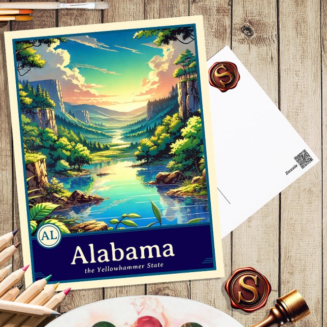 Alabama | Carte postale ombragée style Anime (Créateur téléchargé)