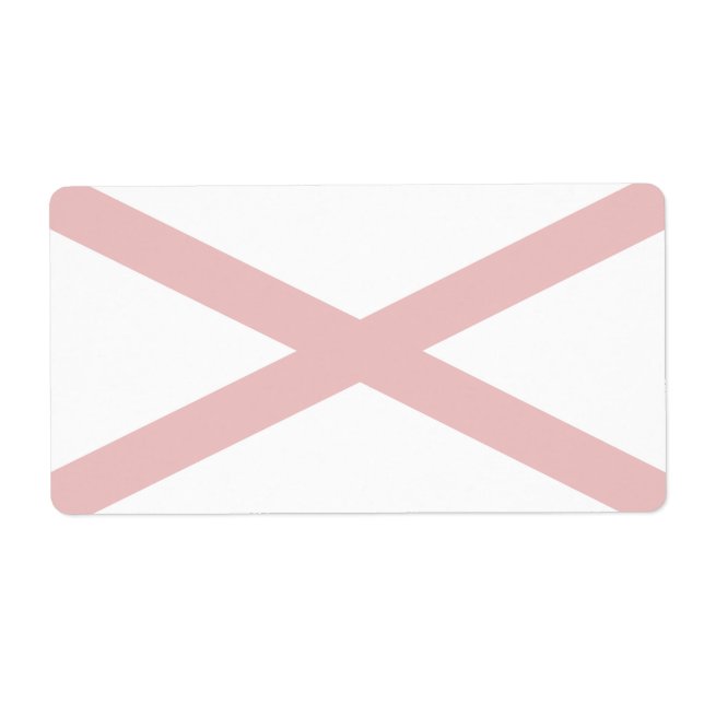 Alabama Drapeau faible Étiquette d'expédition (Devant)