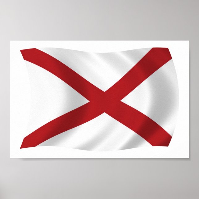 Alabama Flag Poster Print (Devant)