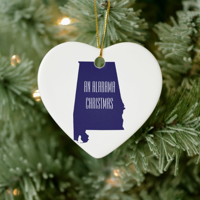 Alabama Personnalisé État de Noël Ornement (Arbre)