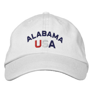 Alabama USA Casquette blanc brodé