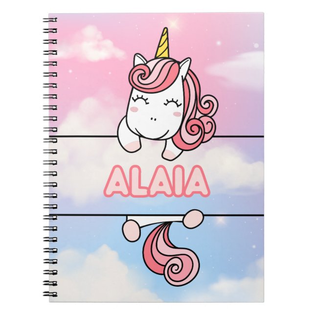 Alaia Unicorn Personnalisée Carnet Girlie (Devant)