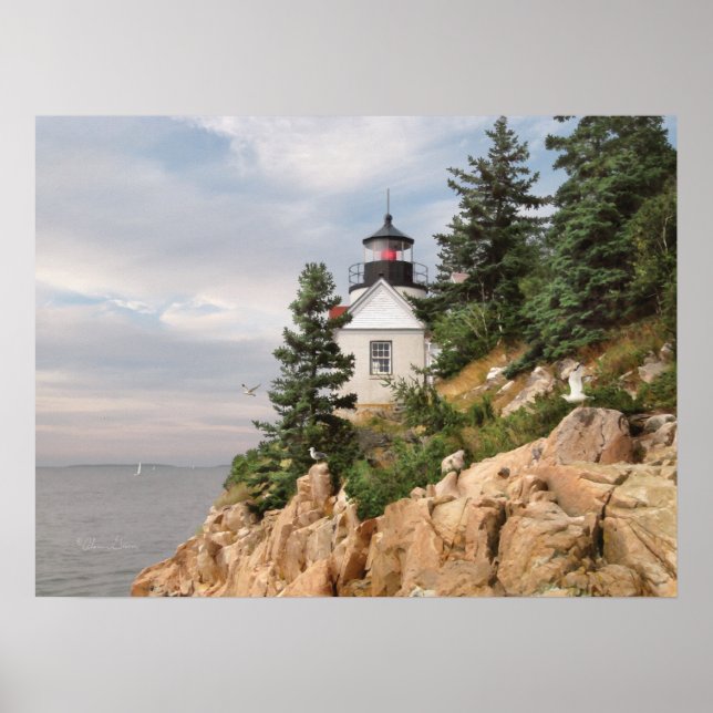 Alan Giana "Bass Harbor Head Light" Poster (Devant)