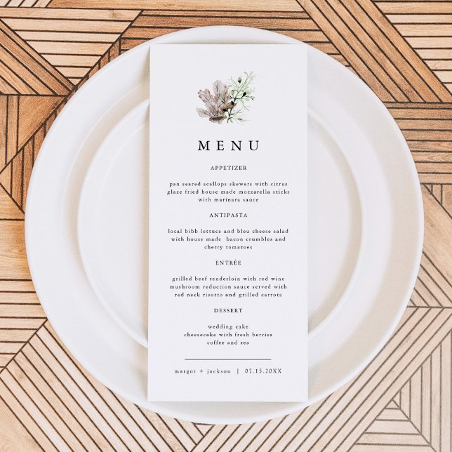 ALANA Tropical Ocean Coral Jelly Fish Beach Menu (Créateur téléchargé)