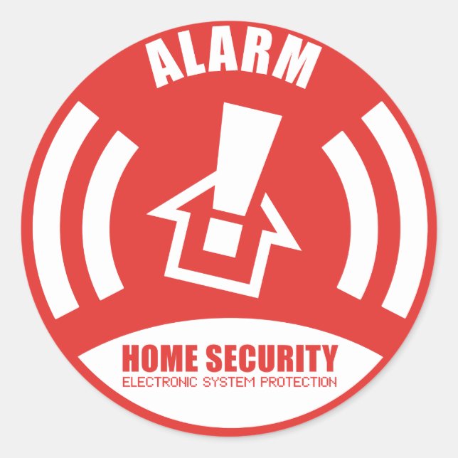 Alarm sticker warning security home (Devant)