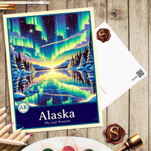Alaska Carte postale ombragée style Anime