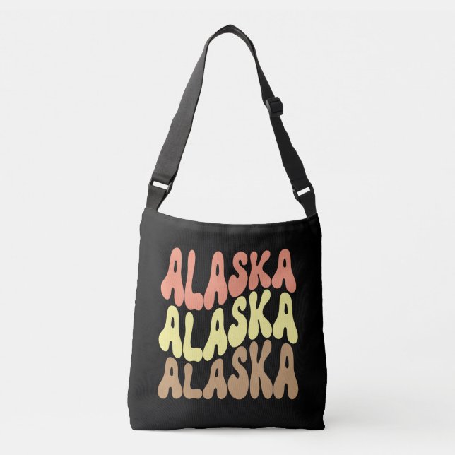 Alaska États-Unis rétro Crossbody Sacs (Devant)