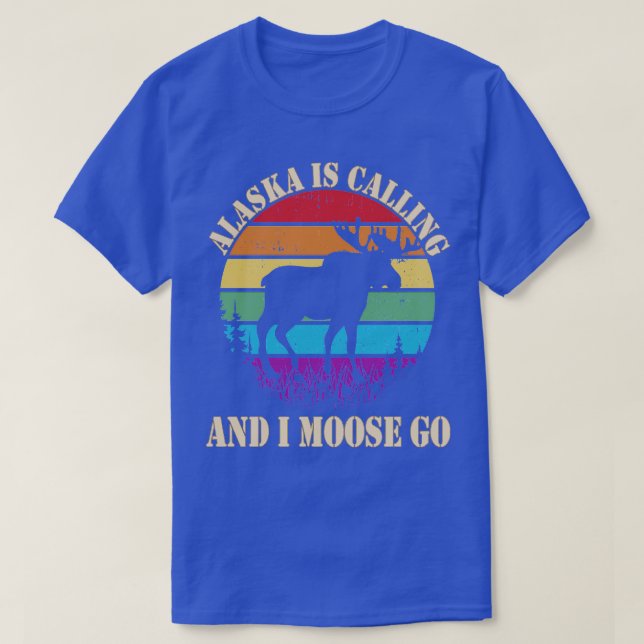 Alaska Moose Tourist Travel Funny TShirt (Design devant)